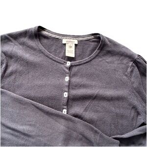 Sundance Knit Cardigan Sweater Women's Sz Medium Black Button Front Preppy Boho